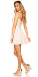 Sexy KouCla neckholder minidress flared skirt white S