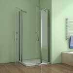 H K - Sprchovací kút MELODY A2 100cm s dvoma jednokrídlovými dverami s pevnou stenou SE-MELODYA2100