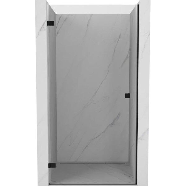 MEXEN/S - Lunar-B sprchové dvere krídlové ľavé 85, transparent, čierna 832-085-000-70-00-L