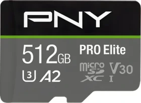 PNY PRE Elite microSDXC 512 GB / Pamäťová karta / Class 10 / UHS-I U3 / V30 / A2 (P-SDUX512U3100PRO-GE)