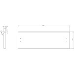 MEXEN/S - Rivel kúpeľňová skrinka 90 cm s umývadlom Vela pravá, 2S, 1D, reliéf, biela mat 91A23-09047-3-BBFFF01-W23P01