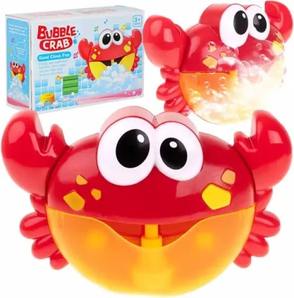 KIK Stroj na výrobu peny do vane Krab / 2× AA batérie / 25 × 20 cm / veselé melódie (KX7219)