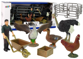 Mamido Súprava 8 kusov vidieckych zvierat + príslušenstvo k farmárskej usadlosti