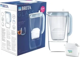 Brita Glass modrá / Filtračná kanvica na vodu / 2,5 l / 2× filter Maxtra PRO (126032)