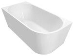 AQUALINE - TIBERA L rohová stojaca vaňa 160x75cm, biela E1036