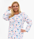 Cornette 770/456 Hannah long/r 3XL-5XL dámske tričko bílo-růžová 5XL
