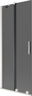 MEXEN/S - Velár dvojkrídlová posuvná vaňová zástena 85 x 150, grafit, nikel kartáčovaný 896-085-000-41-97