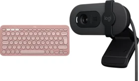 Logitech Pebble Keys 2 K380s + Brio 100 / Sada / Bezdrôtová klávesnica + webkamera / Bluetooth