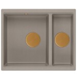 Quadron Quadron - Granitový drez Logan 150 Beige Zlaty HCQL5646U4-G1_U
