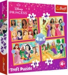Trefl - Puzzle - Disney princeznej: Rozprávkové príbehy 4v1