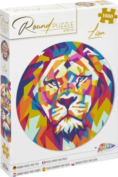 GRAFIX Okrúhle puzzle Lev