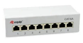 Equip 326521 svetlo šedá / Patch panel / Cat6a / 8 portov / 10 Gbit/s / tienený (326521)