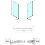 POLYSAN - ZOOM sprchové dvere 1000, číre sklo ZL1210