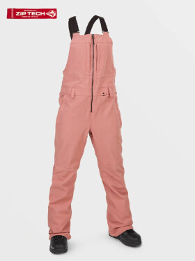 Volcom Swift Bib overall earth dámske zimné nohavice pink