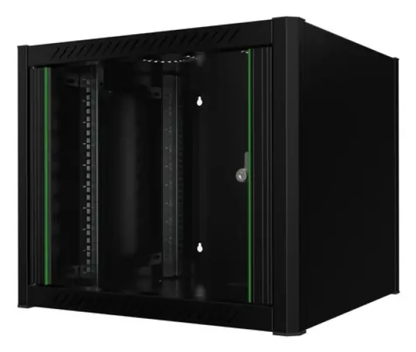 Lanview 19" nástenný rozvádzač 9U 600 mm / Nástenný rozvádzač / 9U / Šírka 600 mm (RWM09U56BL)