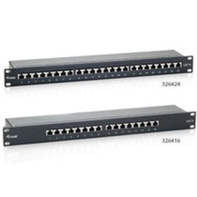 STP Patchpanel, equip, Cat.6, 24-Port - čierny (326424)