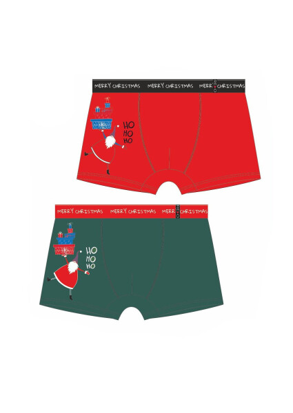 Pánske vianočné boxerky Redo 1BE-813 M-2XL zelená XL