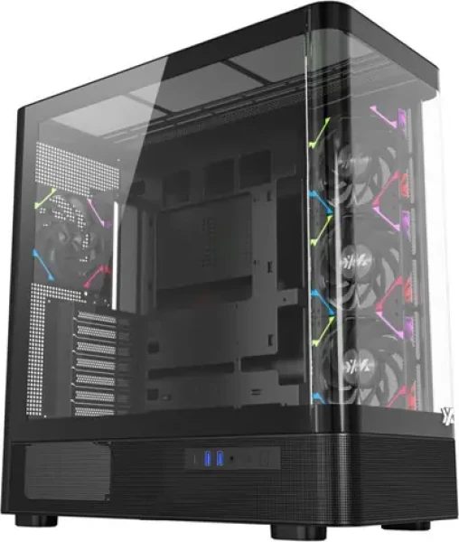 XYZ PC GEAR Quantum ARGB čierna / PC skriňa / ARGB podsvietenie / ATX / E-ATX (X-CS-QUANTUM-B)