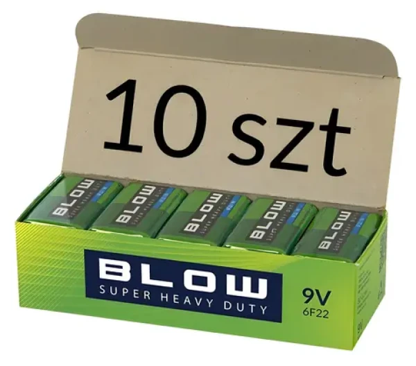 Batéria 9V 6F22 Super Heavy Duty / Batéria / Zinko-uhlíková / 10 ks (82-570#)