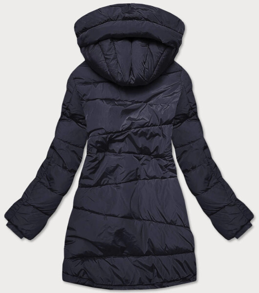 Tmavomodré asymetrické dámske sako (M-21113) odstíny modré S (36)