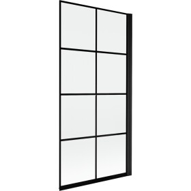 MEXEN - MIST vaňová zástena 90x150 cm 6mm 1-s, čierna, dekor, pravá 8A9-090-001-70-77-P