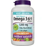 WEBBER NATURALS OMEGA 3-6-9 EXTRA STRENGHT 150 TABLETY (05096)