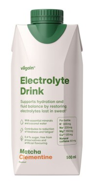Vilgain Electrolyte Drink – mandarínka a matcha 500 ml