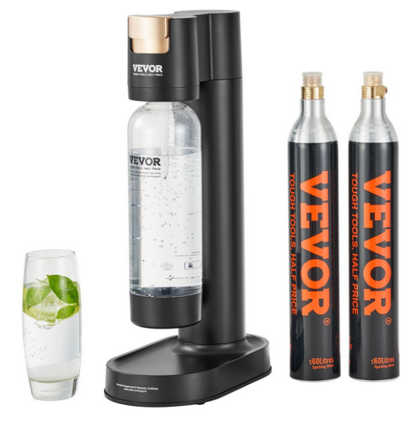 Vevor HR-192 Saturátor + fľaša + 2x plyn Čierny