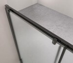CERANO - Sprchové posuvné dvere Varone LINE Ľ/P - 6 mm - čierna matná, mliečne sklo - 140x195 CER-662659