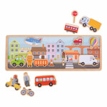 Bigjigs Toys Magnetické puzzle mesto