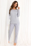 DÁMSKE PYŽAMO 714 BIG J/25 bledá melanž 3xl