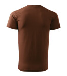 Ťažké nové tričko unisex čokoládové XS