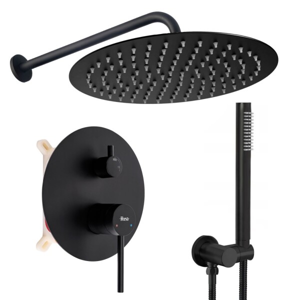 REA - Podomietková sprchová sada Foss Clif Black + BOX REA-P5968