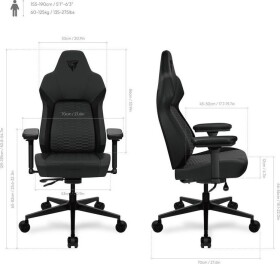 ThunderX3 ThunderX3 CORE Smart Ergonomischer Gaming Stuhl - Racer Black