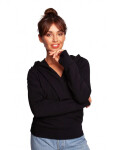 Zavinovací sveter s kapucňou B246 čierny - BeWear XXL