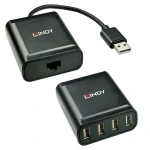 Lindy USB 2.0 Cat.5 Extender / USB 2.0 extender / 4× USB 2.0 / 60 m (42679)