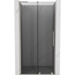 MEXEN/S - Velar L posuvné sprchové dvere 90, grafit, nikel kartáčovaný 871-090-003-41-97