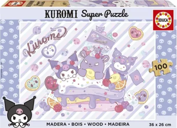 Educa Drevené puzzle Kuromi