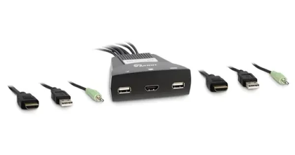 Inter-Tech LS-21HA černá / KVM přepínač / 2 porty / HDMI / USB / 2K Ultra HD (88887340)