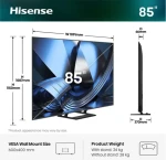 85" Hisense 85U7DSE čierna / UHD / QLED / HDMI / USB / LAN / Wi-Fi / BT / 40W repro (85U7DSE)