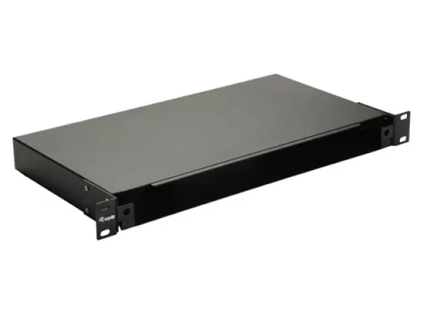 Equip 19" optický spojovací box bez čelného panelu čierna / Optický spojovací box / 1U / oceľ / max. 48 vlákien (337111)
