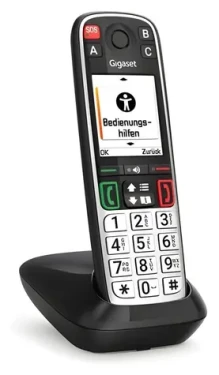 Gigaset Easy 500 čierna / Bezdrôtový telefón / so základňou / pre seniorov / SOS tlačidlo (S30852-H3115-R101)