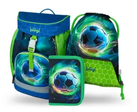 BAAGL SET 3 - Školský set Airy Futbal Lopta: batoh / peračník / sáčok (A-34253)