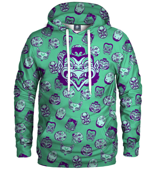 Aloha From Deer Kabuki Mask Hoodie HK AFD926 Green