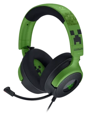 Razer Kraken V4 X Minecraft Edition čierna/zelená / Herné slúchadlá / Mikrofón / 7.1 / RGB / USB-A / USB-C (RZ04-05180200-R3M1)