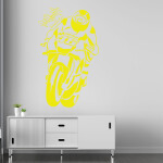 Veselá Stena Samolepka Valentino Rossi Farba: žlutá, Veľkosť: 80 X 48 cm