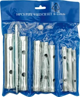 Vorel Kľúče rúrkové súprava 10 ks / 6-22 mm / Uhlíková oceľ / 2x vratidlo (TO-52900)