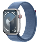 Apple Watch 9 GPS + Cellular 45mm Silver Alu Sport Loop Light blue (MRMJ3KS/A)