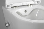 SAPHO - AVVA CLEANWASH závesná WC misa, integrovaná batéria a bidetová sprška, Rimless, 35,5x53cm, biela 100315