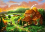 ENJOY Puzzle Chalúpka za súmraku